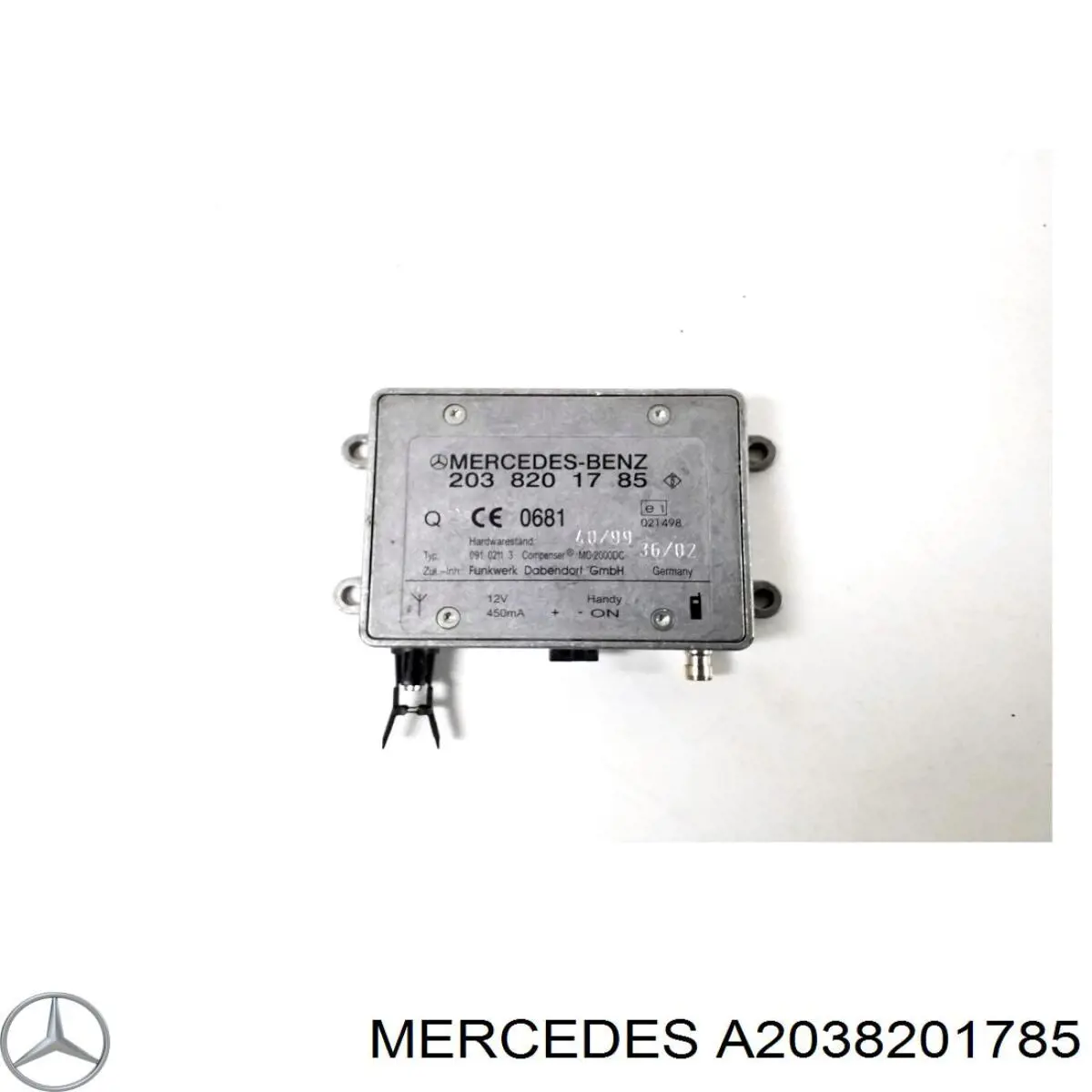 A2038201785 Mercedes Amplificador de señal de antena
