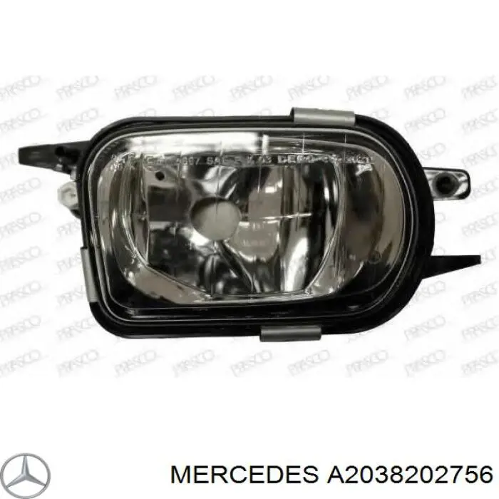 A2038202756 Mercedes luz antiniebla izquierdo