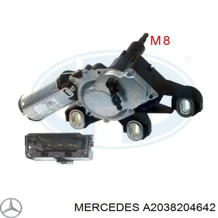 A2038204642 Mercedes motor limpiaparabrisas luna trasera