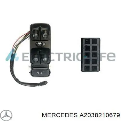 A2038210679 Mercedes interruptor de elevalunas delantera izquierda