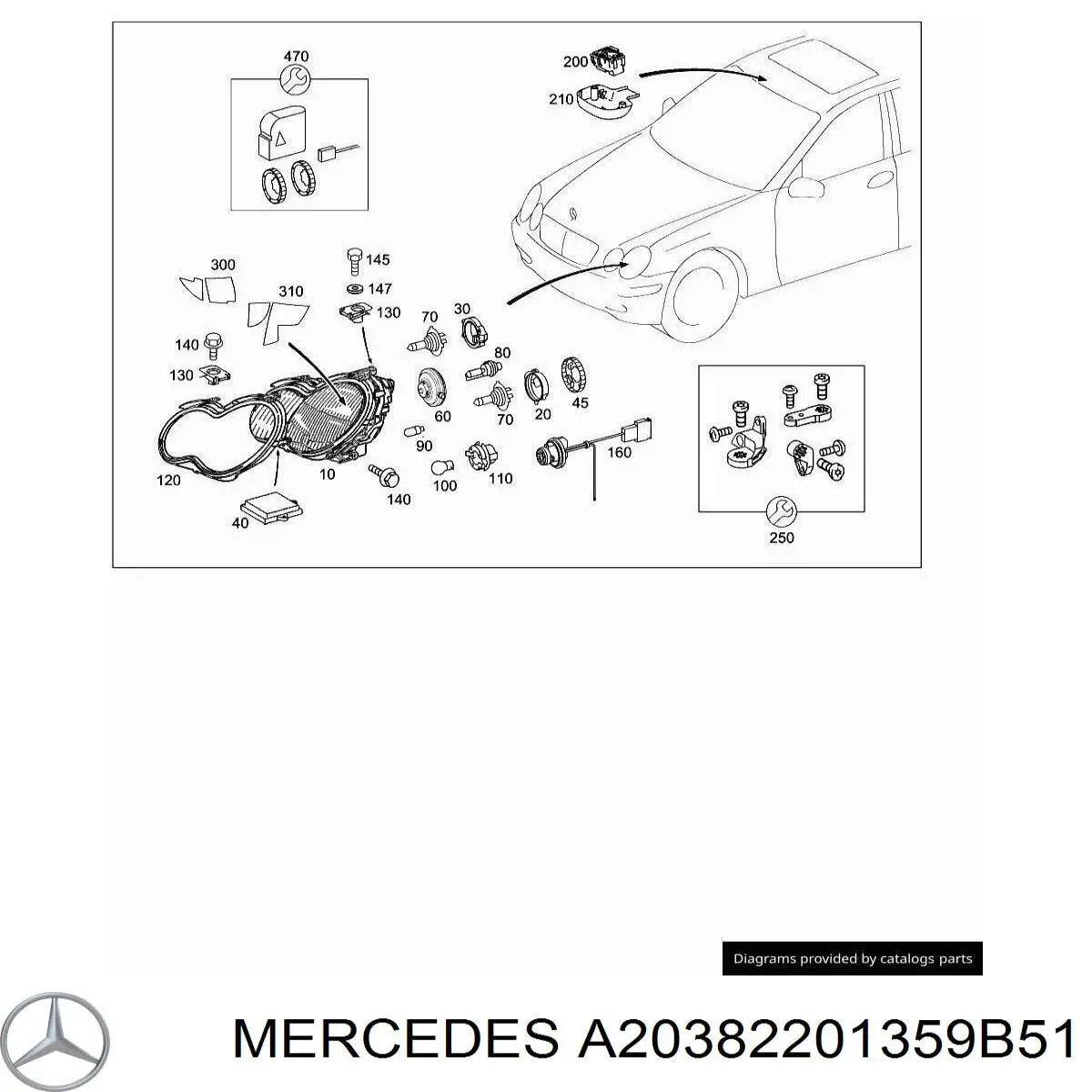 Cubierta del sensor de lluvia Mercedes A20382201359B51 precio, desde  EUR