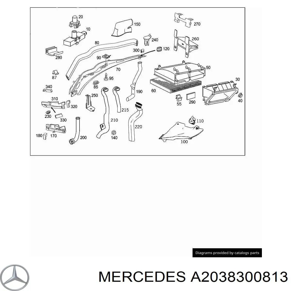 Comprar A2038300813 Mercedes Vierteaguas