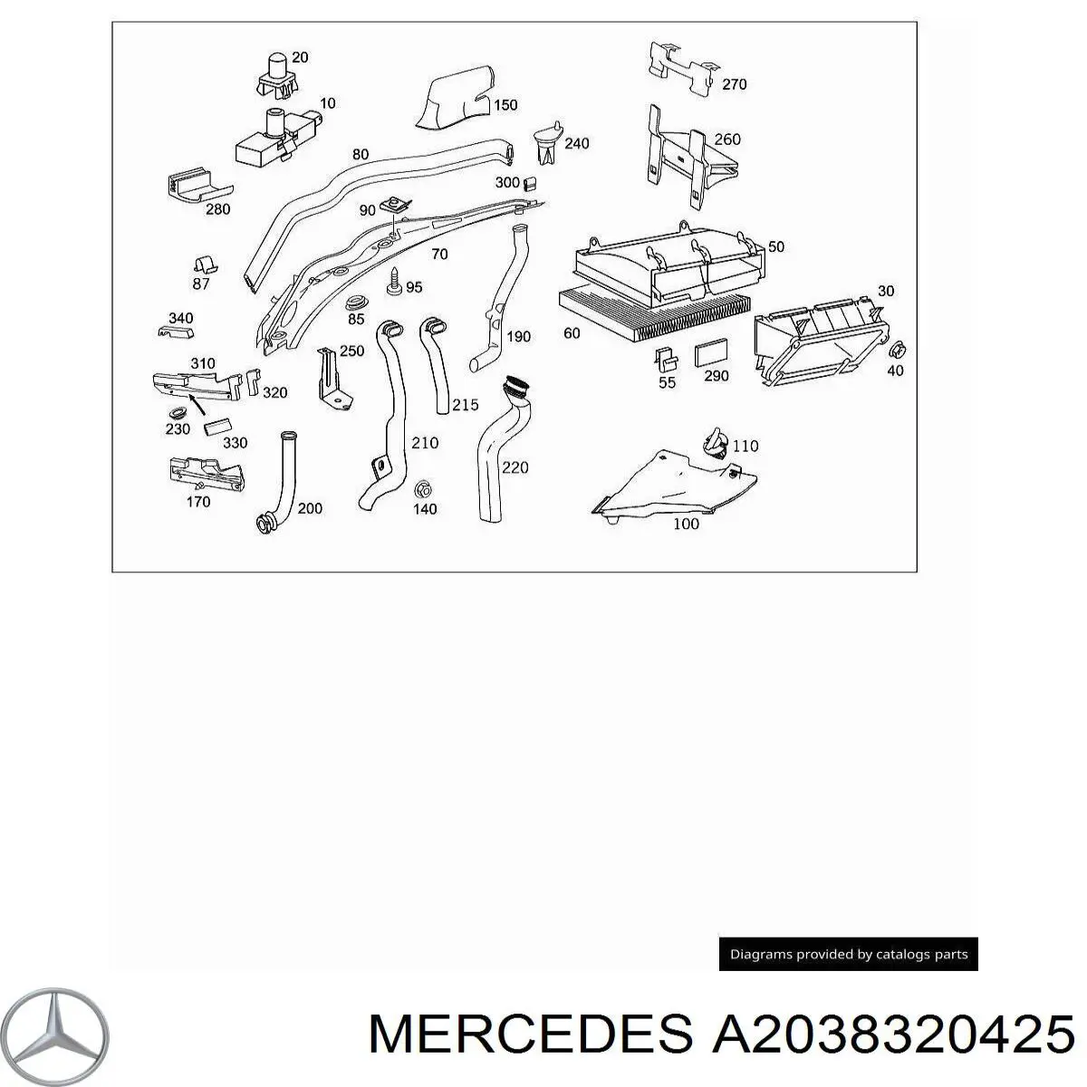  Mercedes A2038320425 precio, desde 12,89 EUR