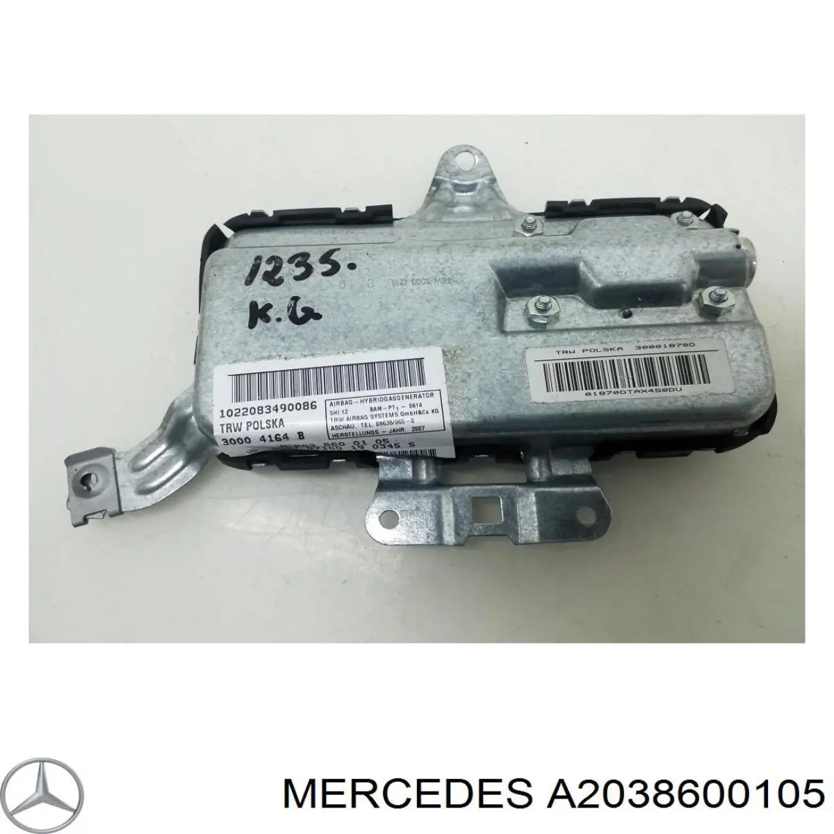 2038600105 Mercedes airbag para pasajero