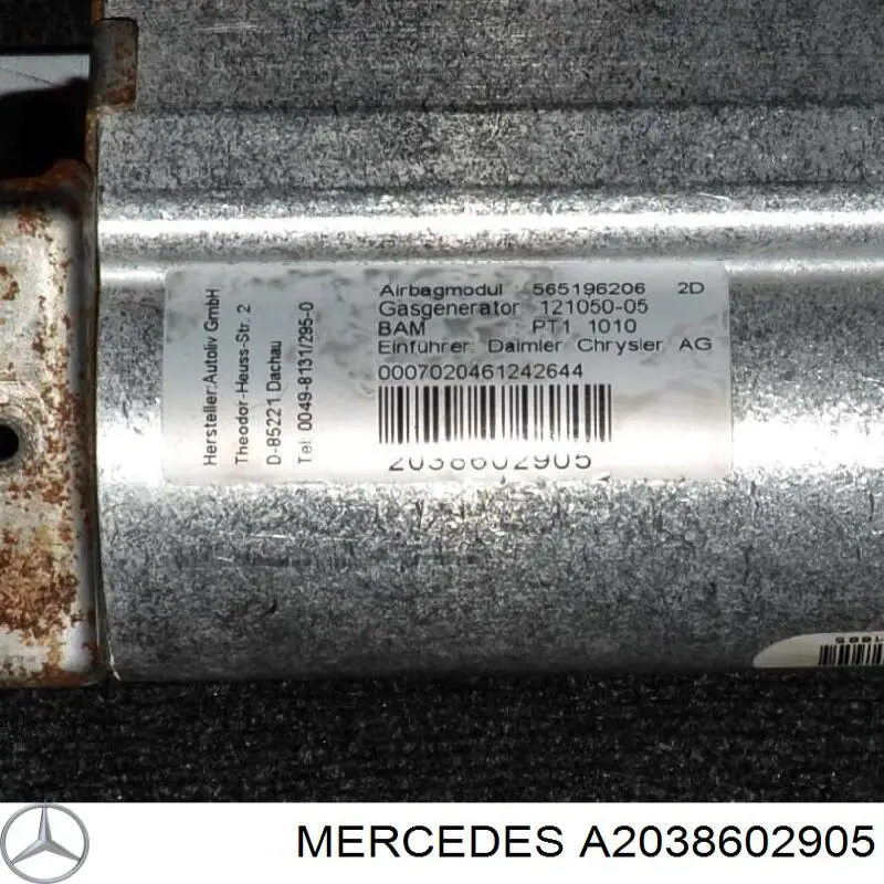 Comprar A2038602905 Mercedes Airbag en el lado del acompañante 
