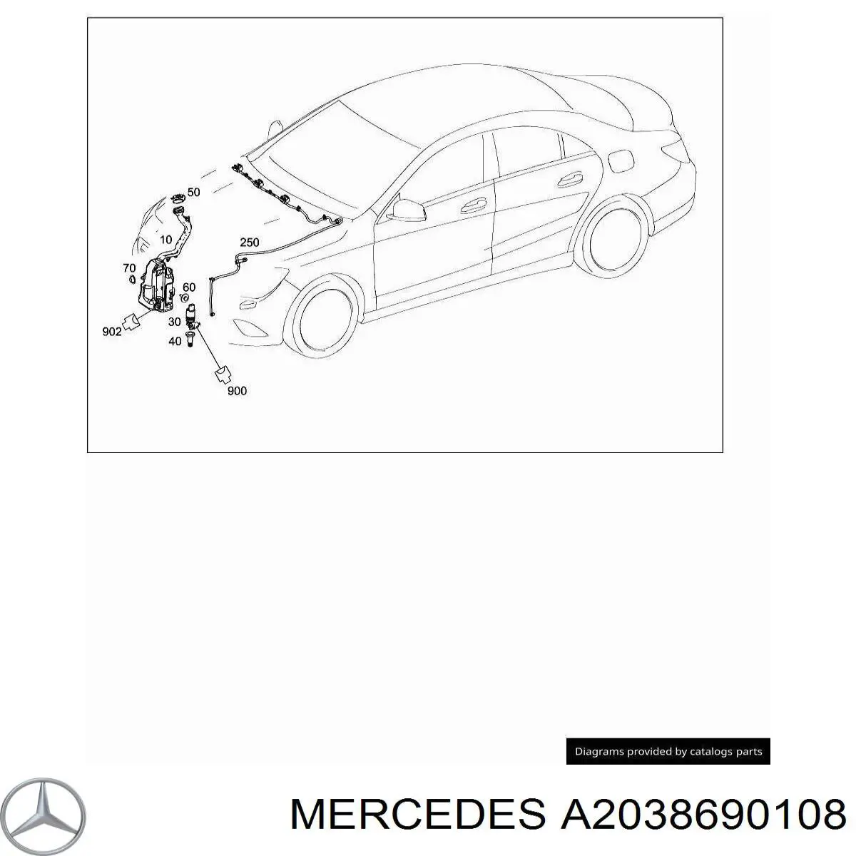 Comprar A2038690108 Mercedes Tapa de depósito de limpiaparabrisas