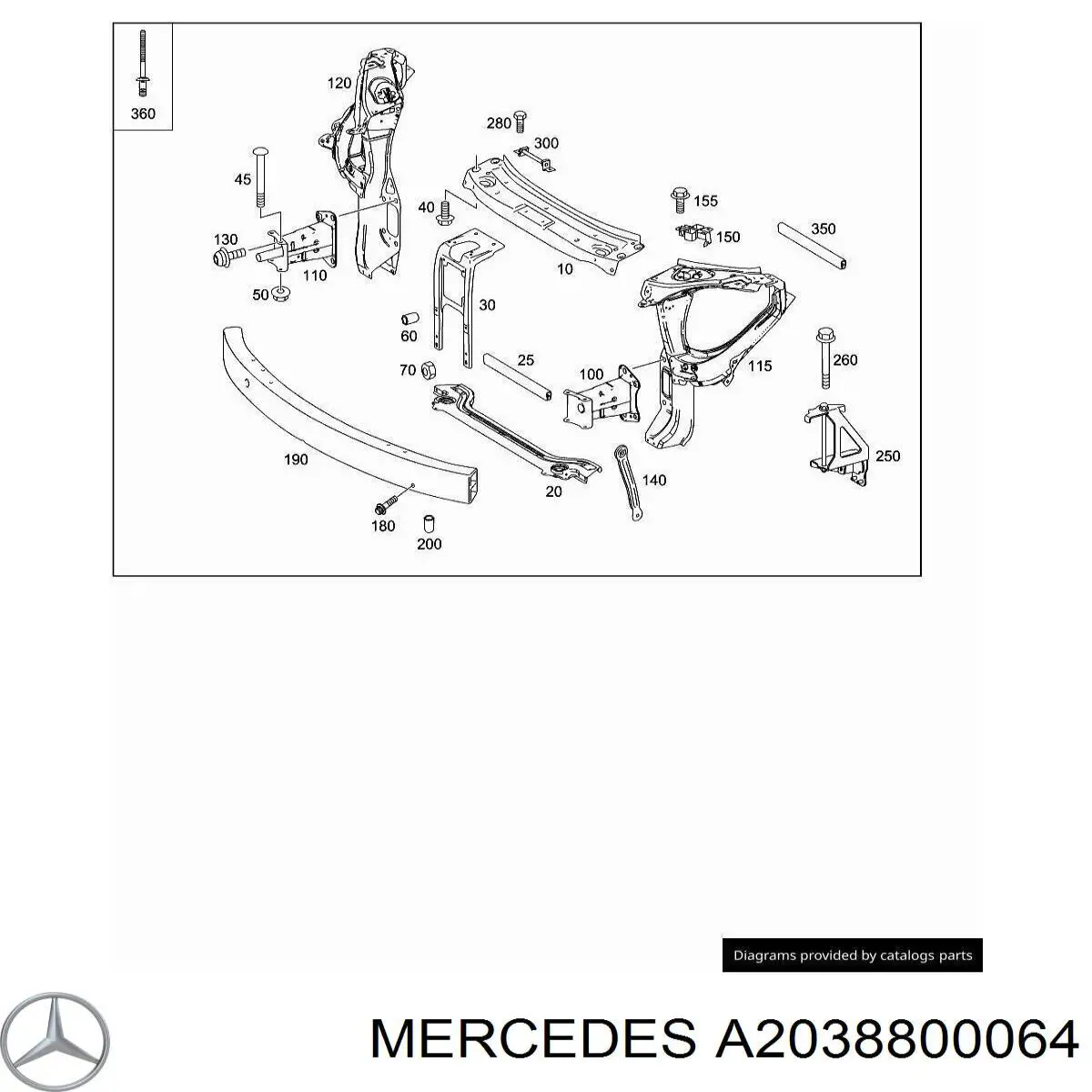  Mercedes A2038800064 precio, desde 14,27 EUR