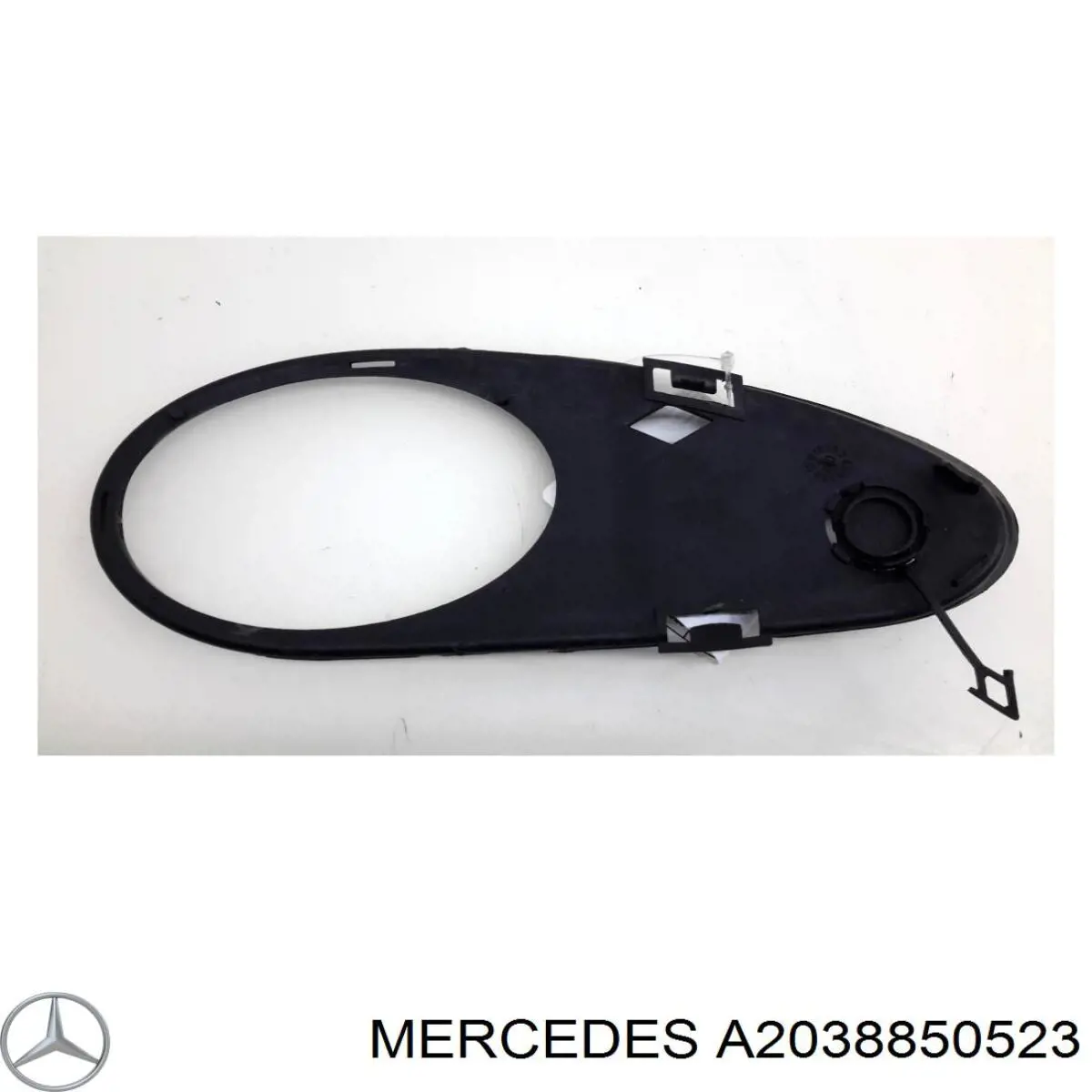 Rejilla de ventilación, parachoques trasero, izquierda para Mercedes C (W203)