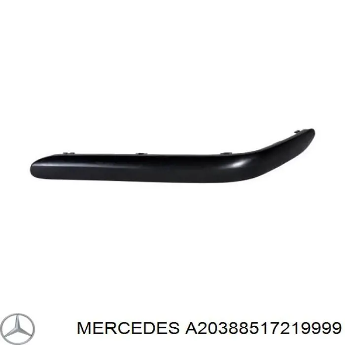 A20388517219999 Mercedes moldura de parachoques delantero izquierdo