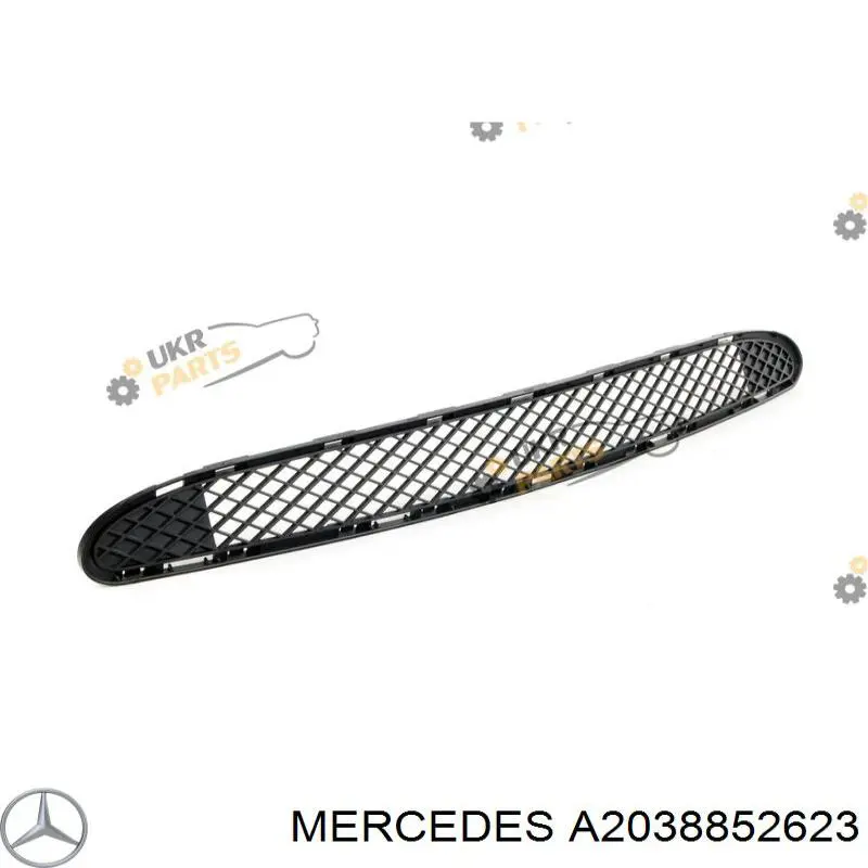 Comprar A2038852623 Mercedes Rejilla central del parachoques delantero