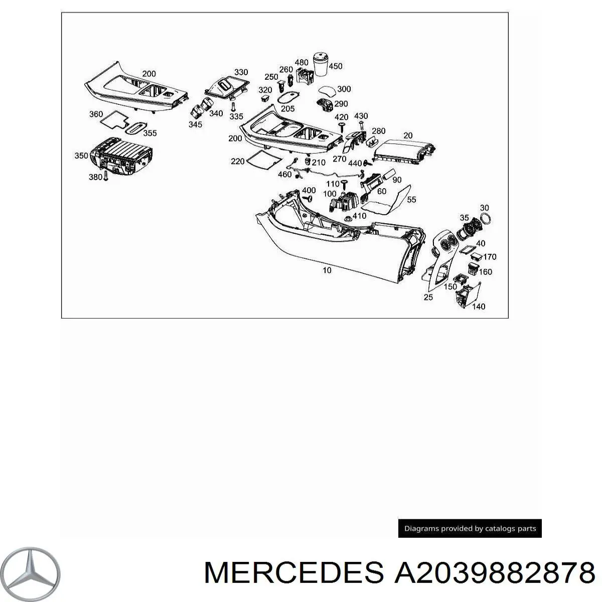 A2039882878 Mercedes Abrazadera de silenciador trasera