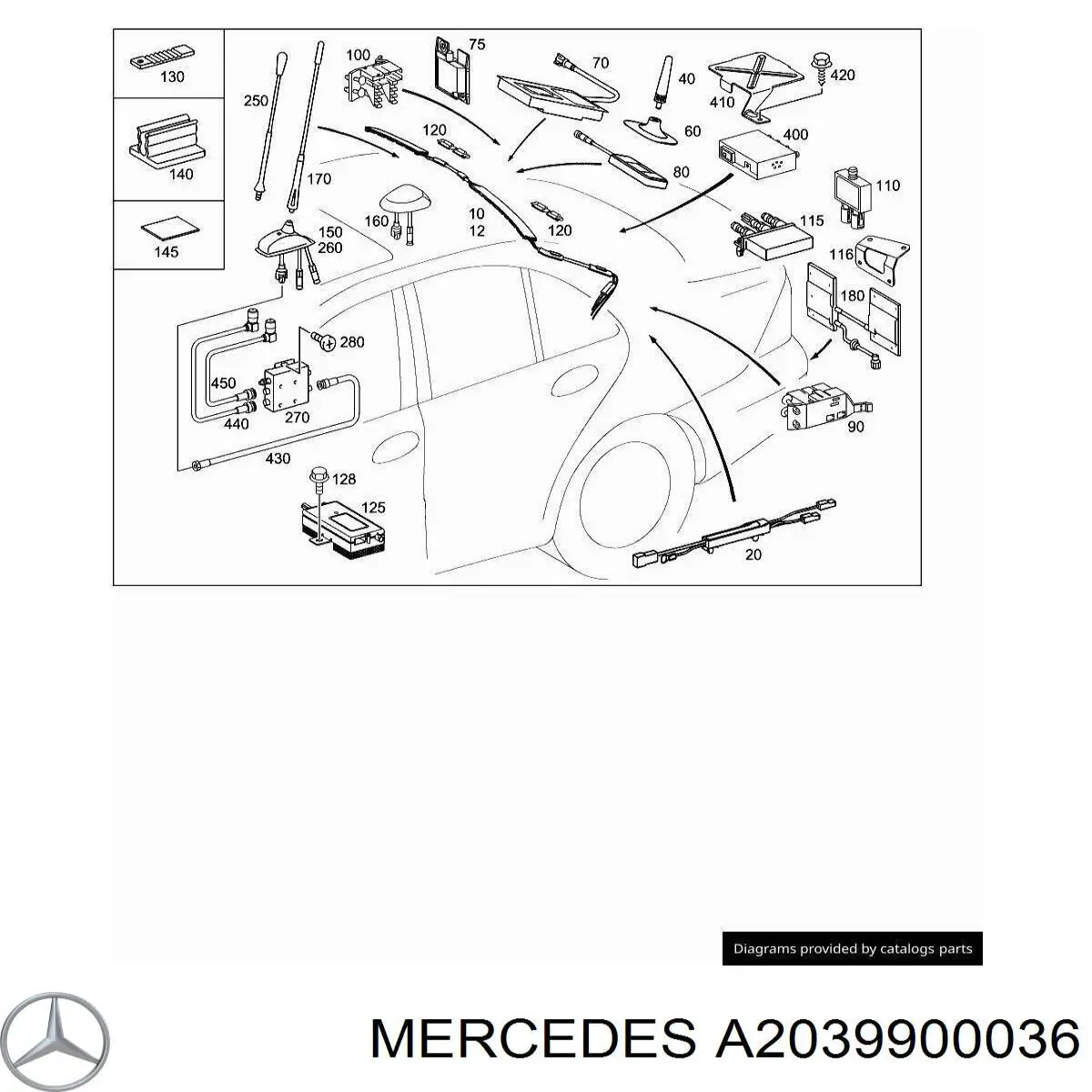  Mercedes A2039900036 precio, desde 1,00 EUR