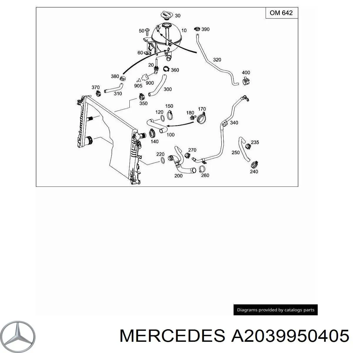Abrazadera de resorte Mercedes A2039950405 precio, desde 4,24 EUR