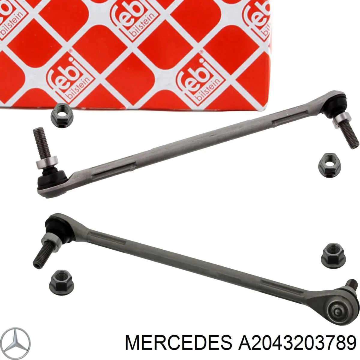 Bieleta estabilizadora delantera izquierda A2043203789 Mercedes