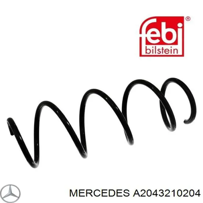 A2043210204 Mercedes muelle de suspensión eje delantero