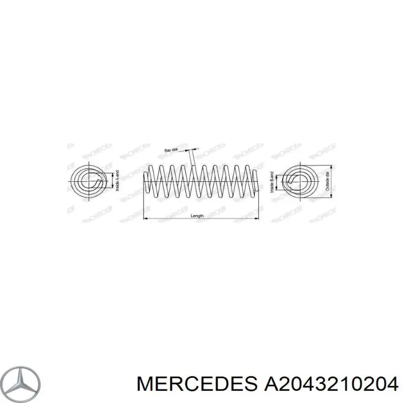Muelle delantero Mercedes A2043210204 precio, desde 38,36 EUR