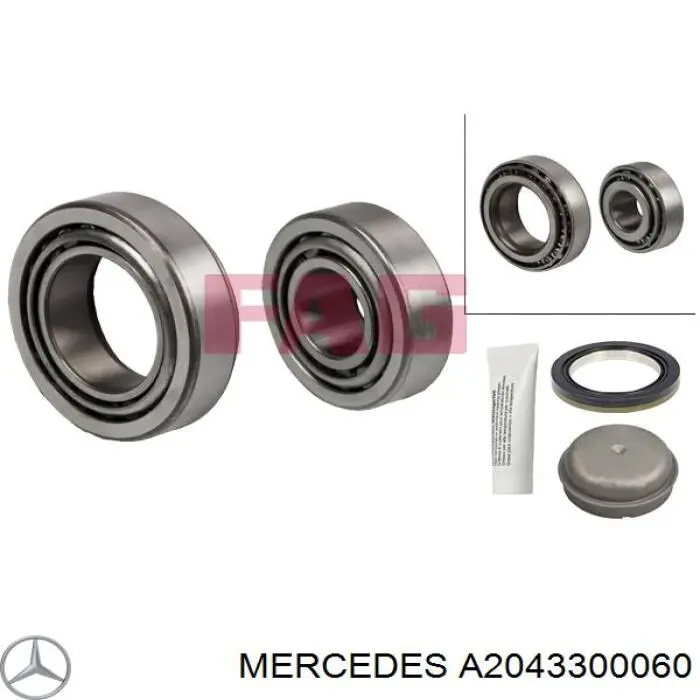 A2043300060 Mercedes anillo retén, cubo de rueda delantero