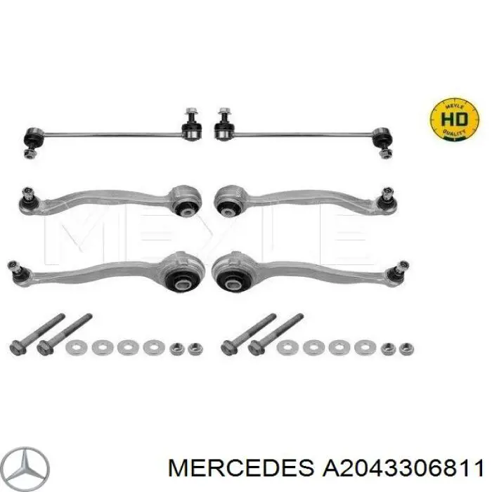 A2043306811 Mercedes barra oscilante, suspensión de ruedas delantera, inferior derecha