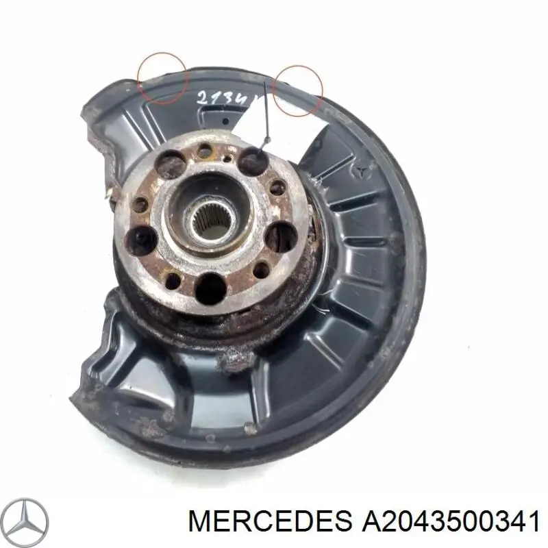 Muñón de eje, cuerpo del eje, trasero izquierdo para Mercedes C (W204)