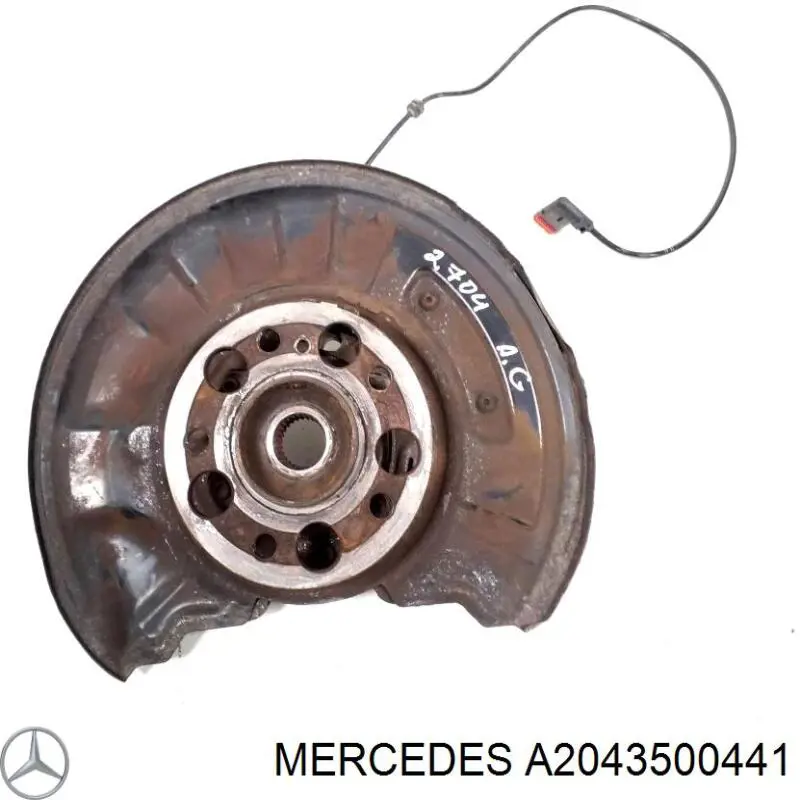 A2043500441 Mercedes muñón del eje, suspensión de rueda, trasero derecho