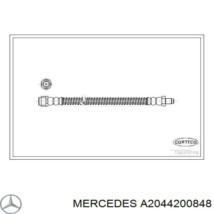 Comprar A2044200848 Mercedes Latiguillo de freno trasero