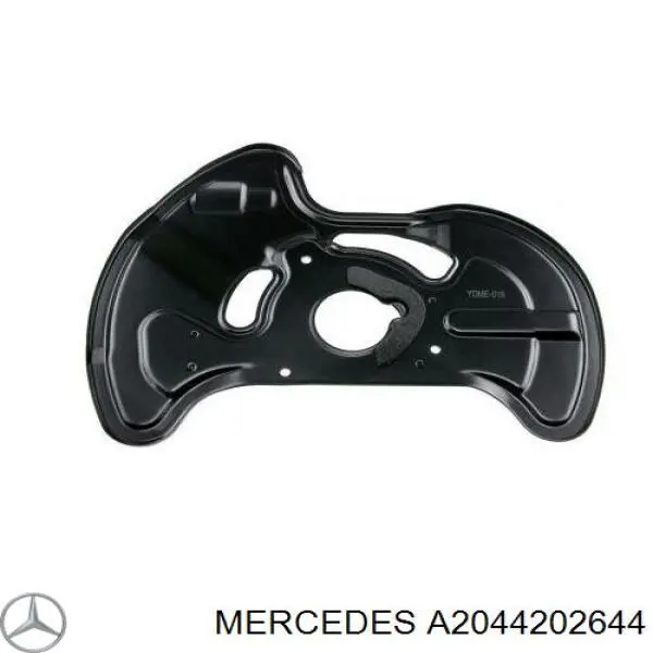 A2044202644 Mercedes chapa protectora contra salpicaduras, disco de freno delantero derecho