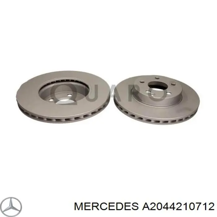 Disco de freno A2044210712 Mercedes
