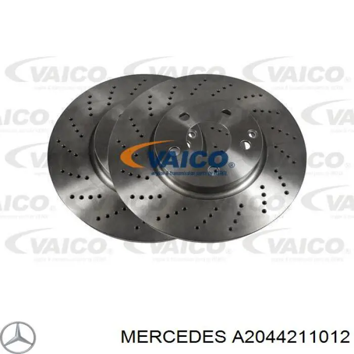 A2044211012 Mercedes disco de freno delantero