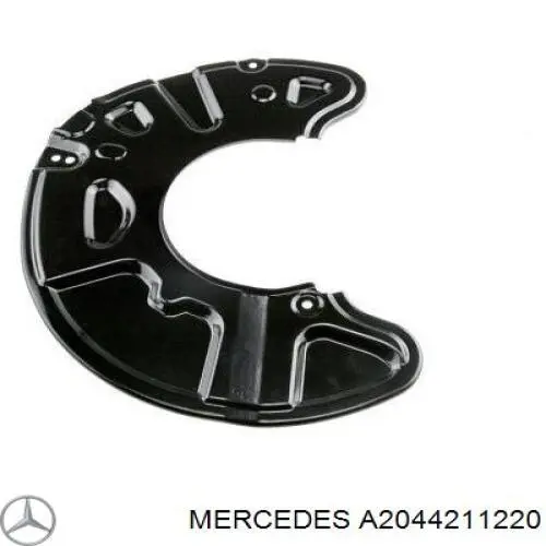 2044211220 Mercedes chapa protectora contra salpicaduras, disco de freno delantero derecho