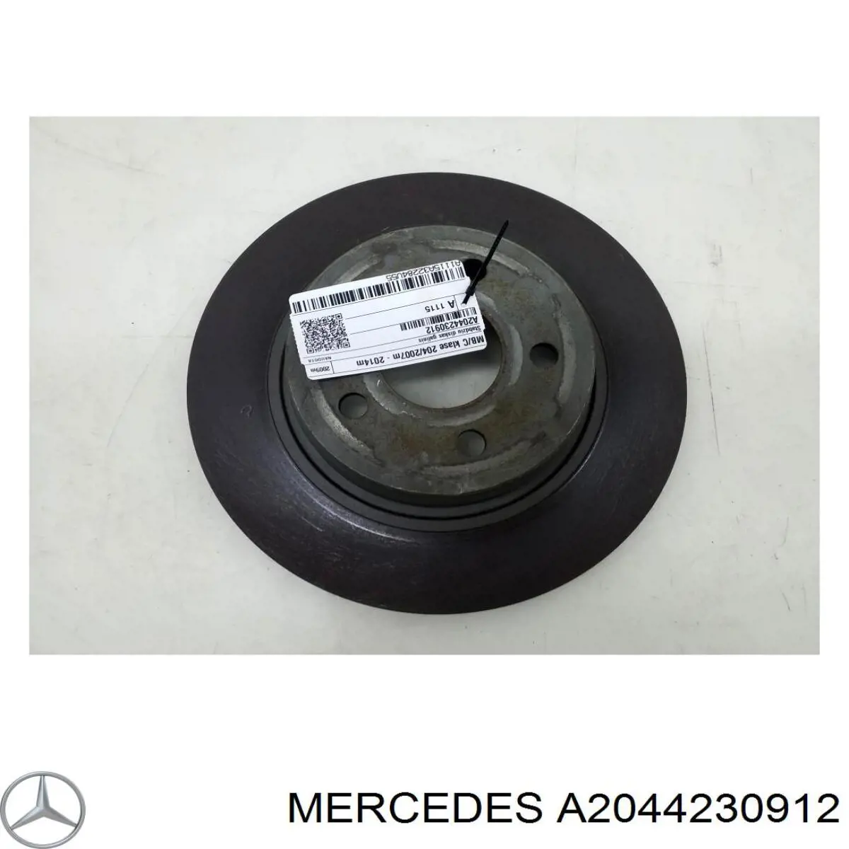 A2044230912 Mercedes disco de freno trasero