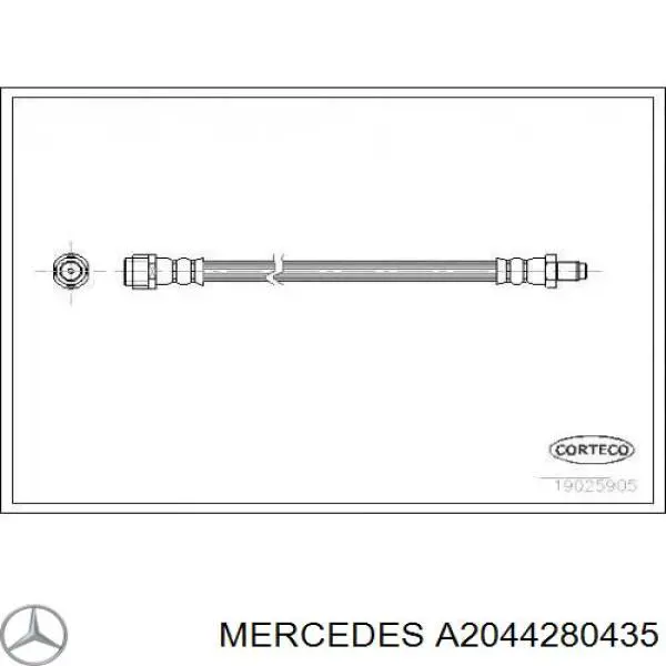 A2044280435 Mercedes latiguillo de freno delantero