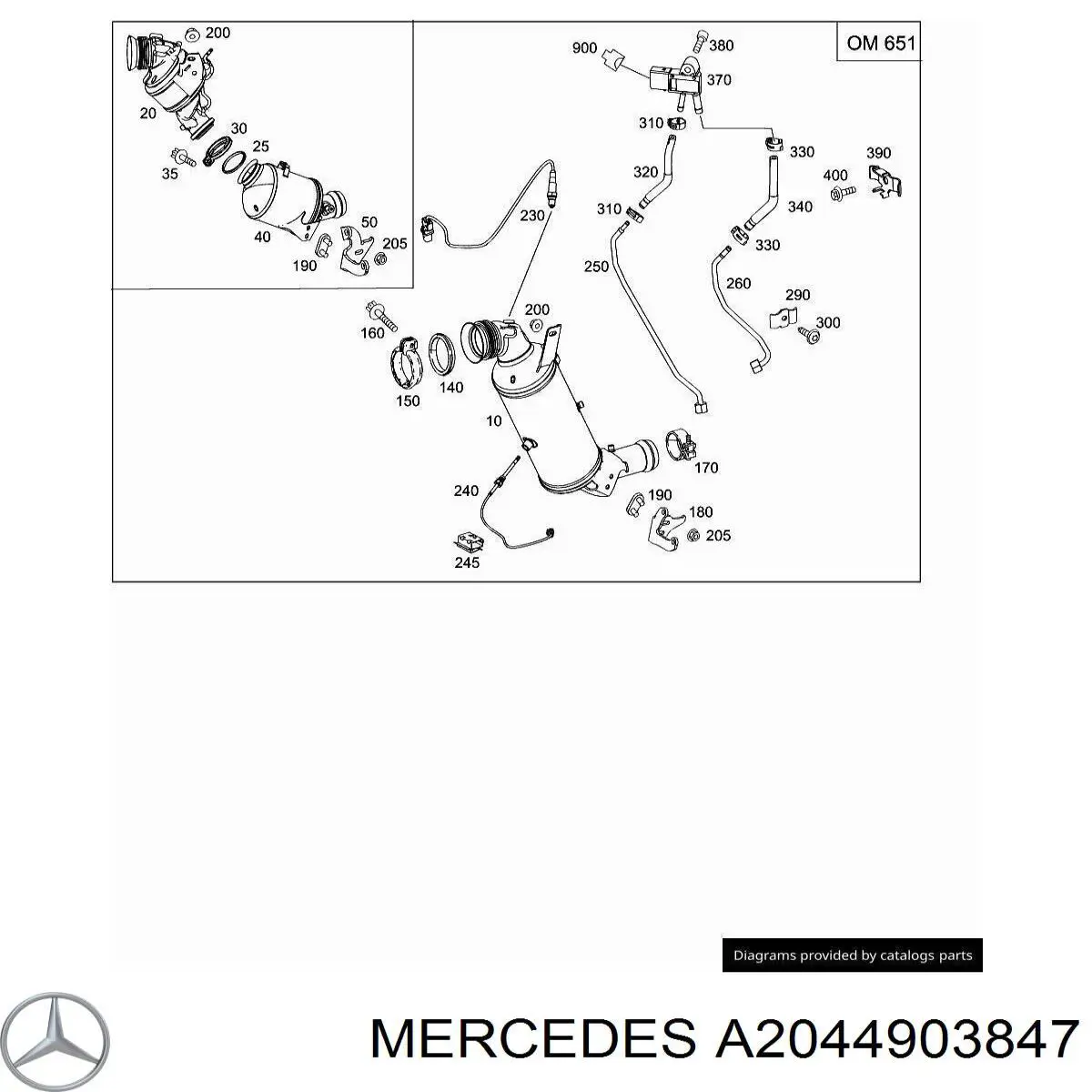 Silenciador central Mercedes A204490384764 precio, desde 133,28 EUR
