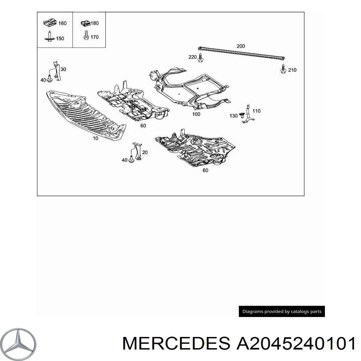 Protección de cárter Mercedes A2045240101 precio, desde 85,93 EUR