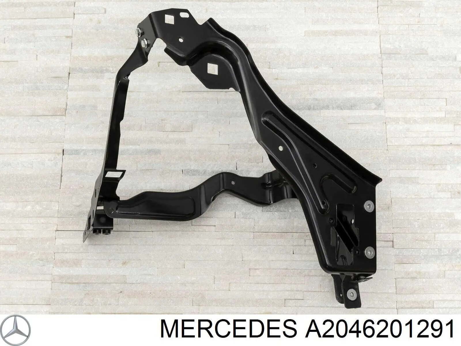 A2046201291 Mercedes soporte de radiador derecha (panel de montaje para foco)