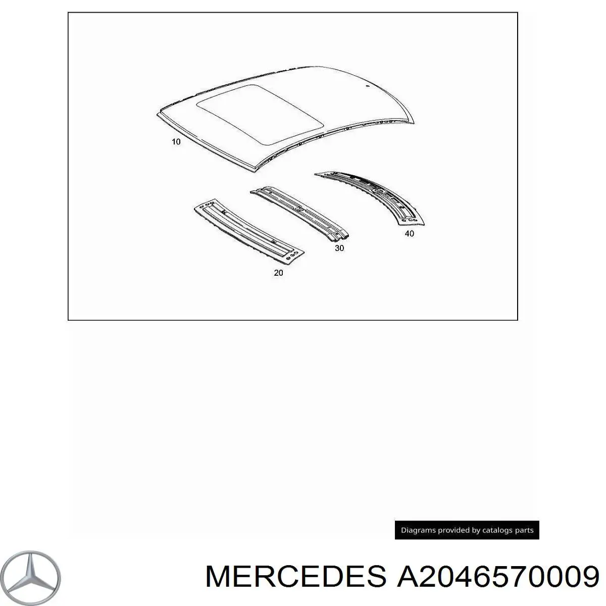 Techo de coche para Mercedes C (W204)