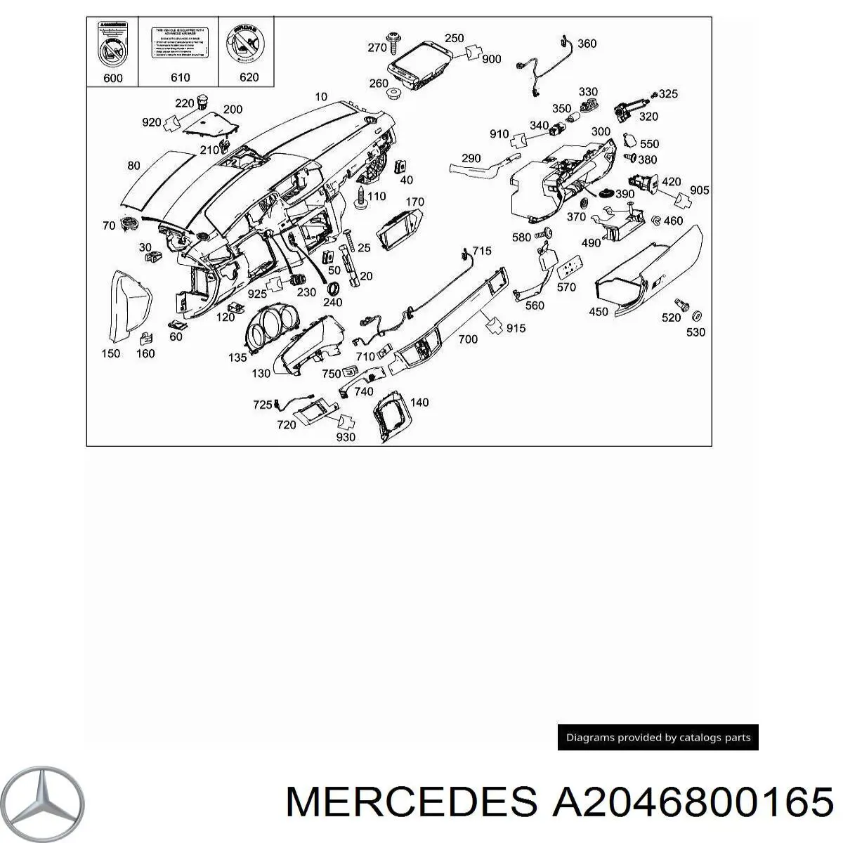  Mercedes A2046800165 precio, desde 14,88 EUR