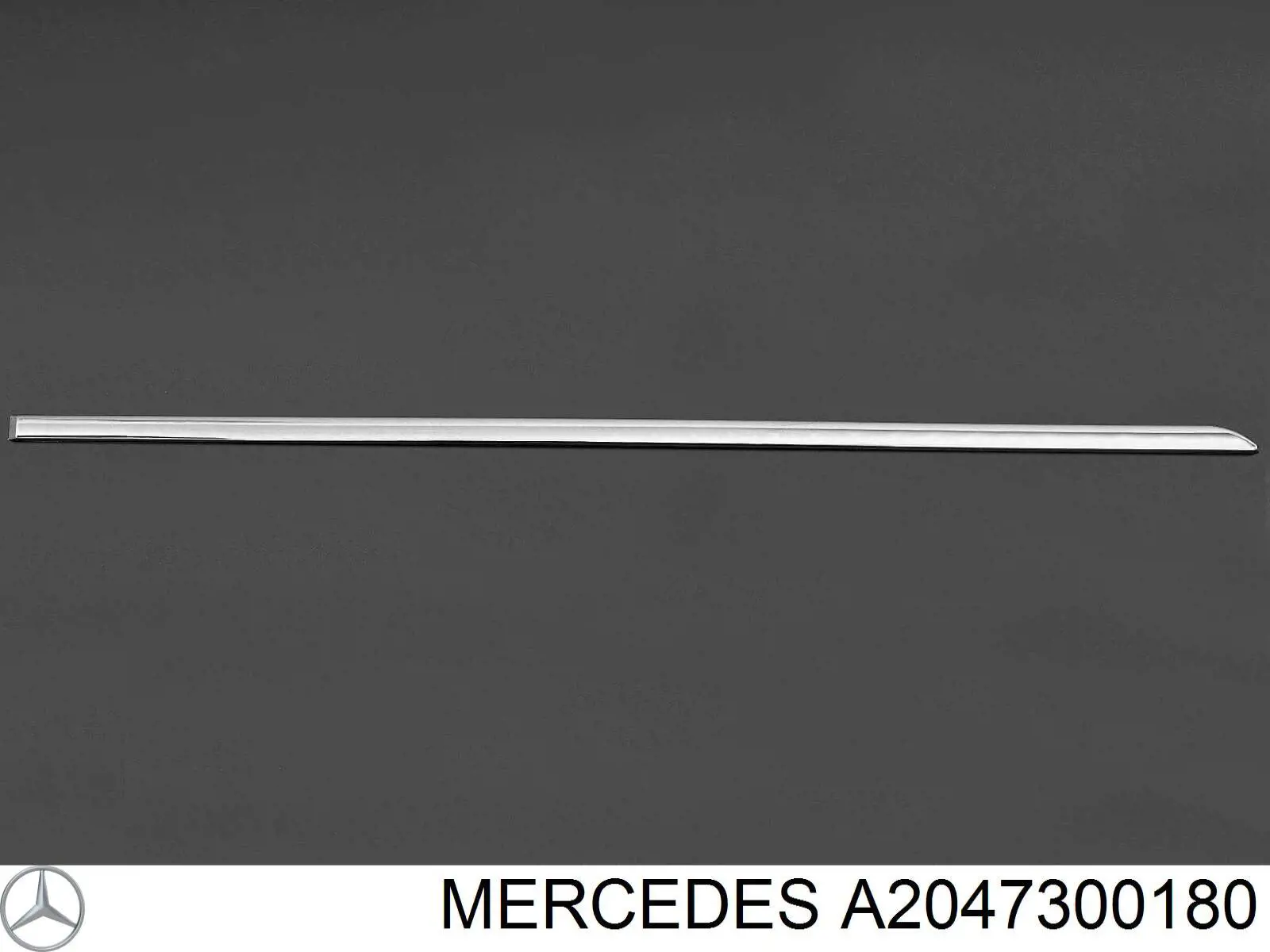 A2047300180 Mercedes Listón embellecedor de puerta trasera izquierda