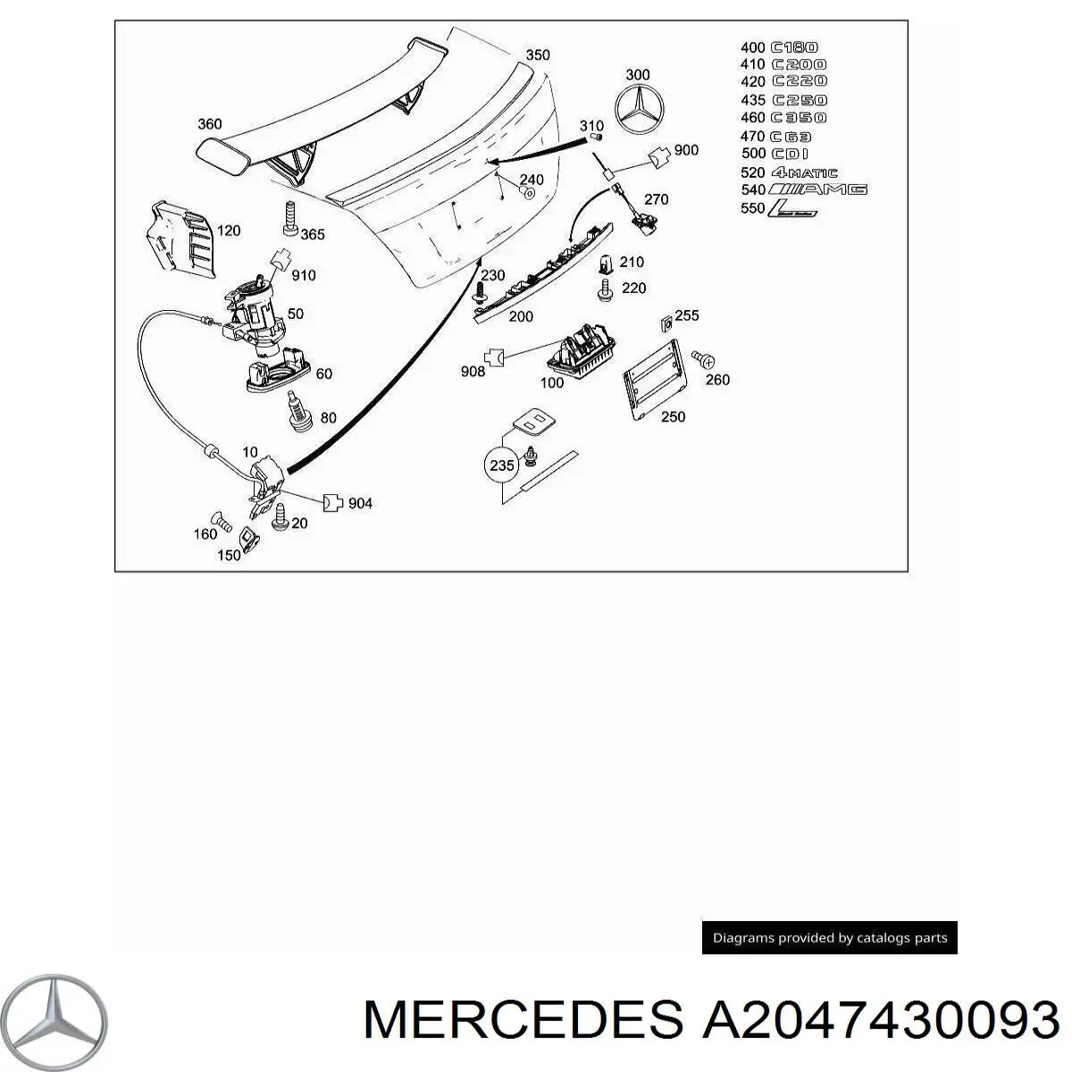  Mercedes A2047430093 precio, desde 38,43 EUR