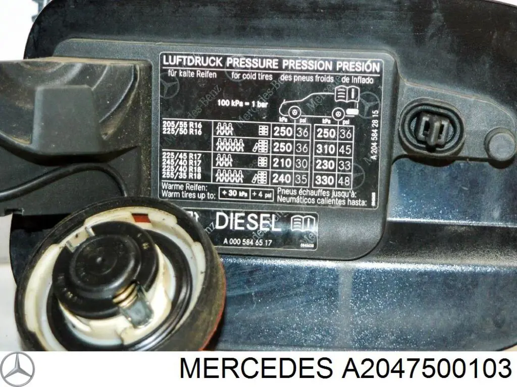 Tapón combustible Mercedes A2047500103