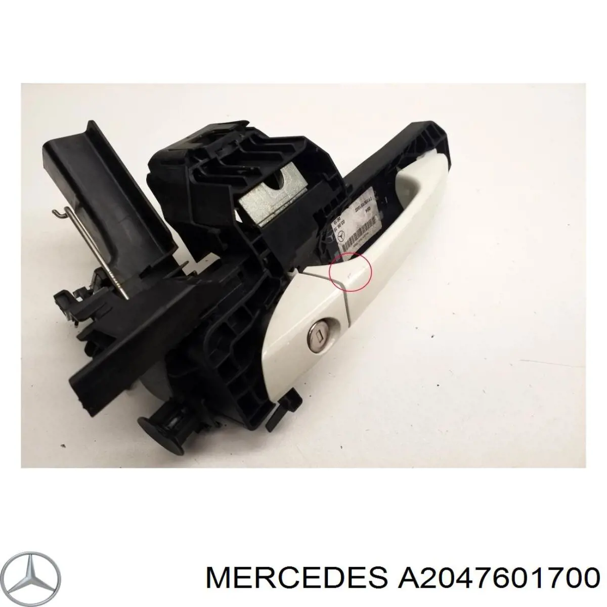Comprar A2047601700 Mercedes Soporte de manija exterior de puerta delantera izquierda