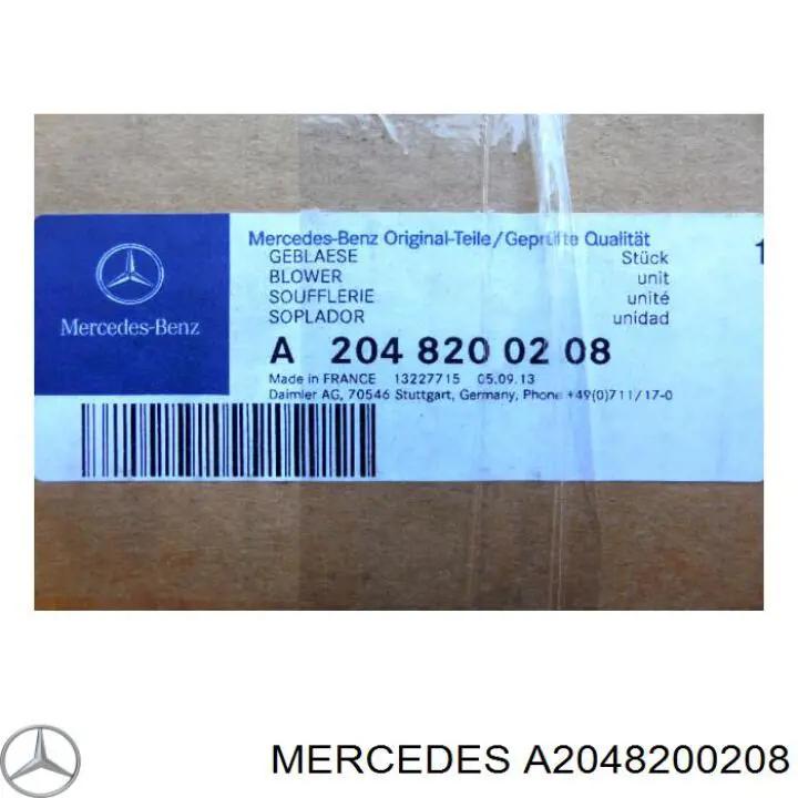 Ventilador habitáculo A2048200208 Mercedes