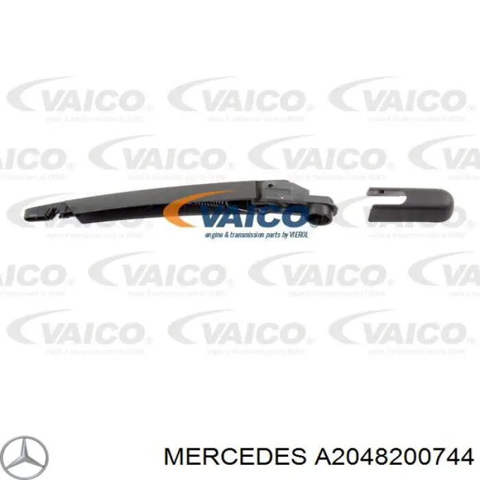 A2048200744 Mercedes brazo del limpiaparabrisas, lavado de parabrisas, luna trasera