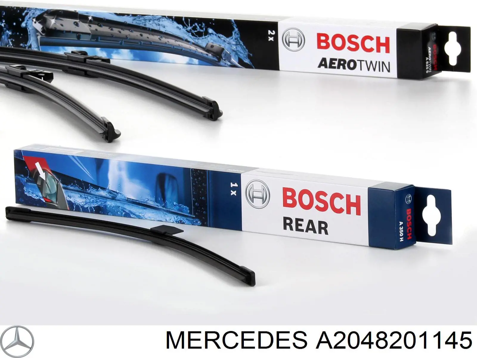 Comprar A2048201145 Mercedes Juego de escobillas de luna delantera, 2 piezas