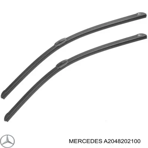 Comprar A2048202100 Mercedes Juego de escobillas de luna delantera, 2 piezas