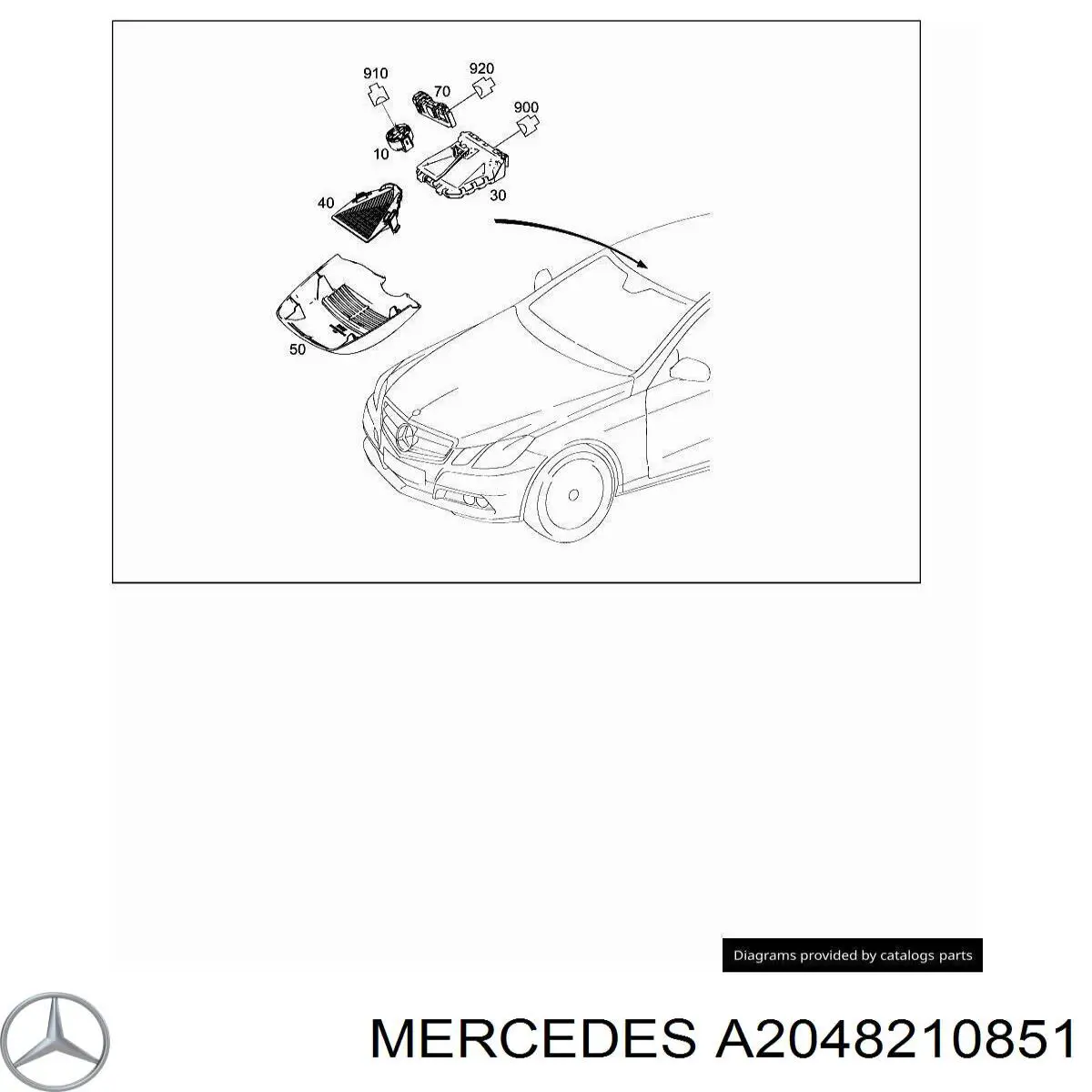 Sensor de lluvia A2048210851 Mercedes