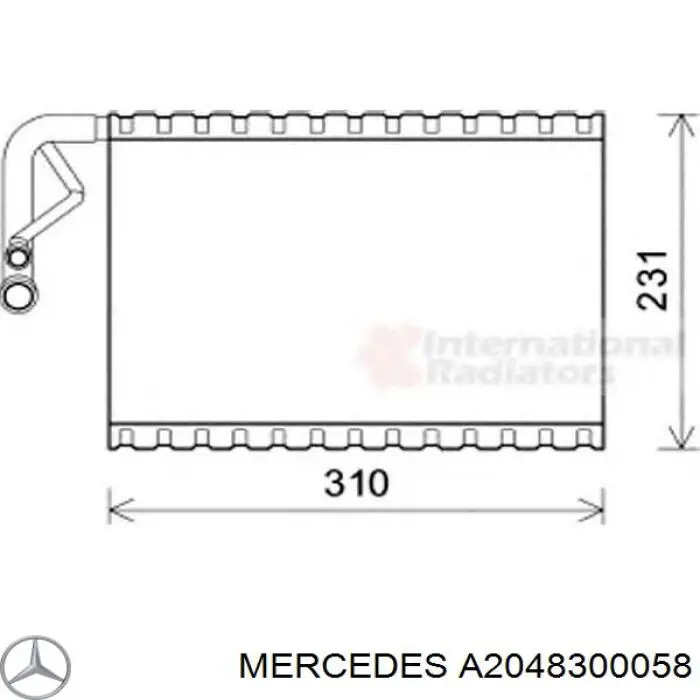 A2048300058 Mercedes evaporador, aire acondicionado