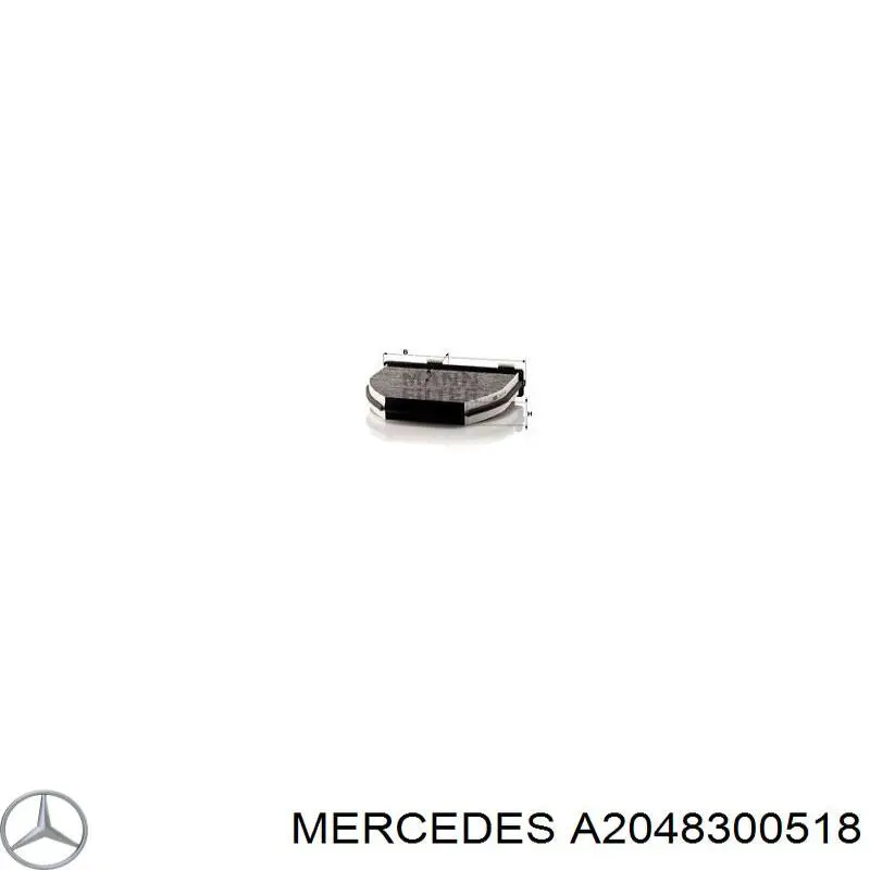 A2048300518 Mercedes filtro habitáculo