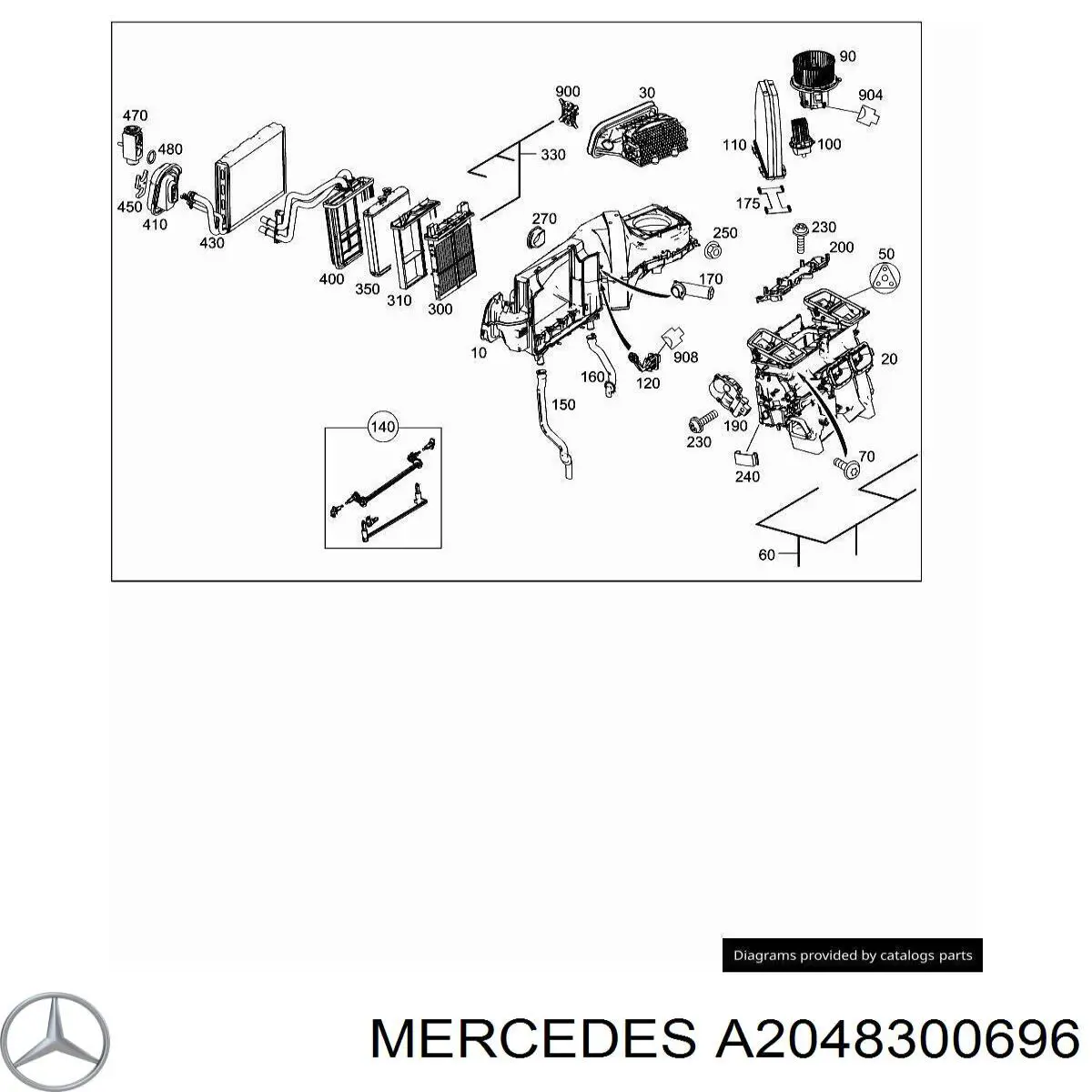  Mercedes A2048300696 precio, desde 38,92 EUR