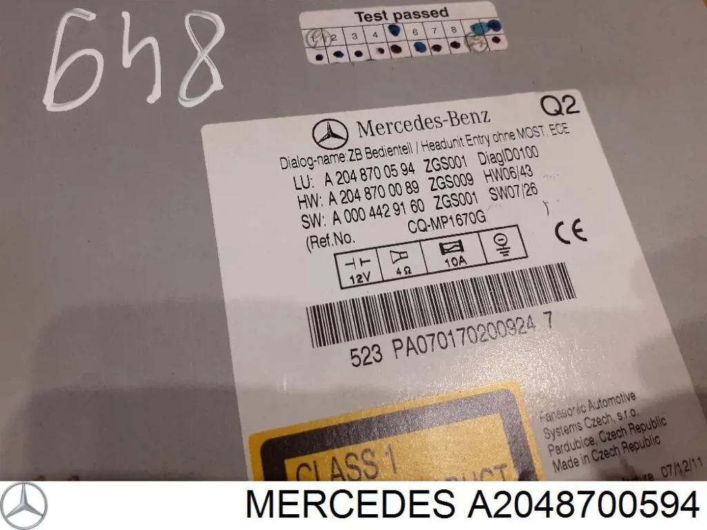 Comprar A2048700594 Mercedes Radio
