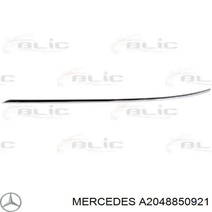 A2048850921 Mercedes moldura de parachoques trasero izquierdo